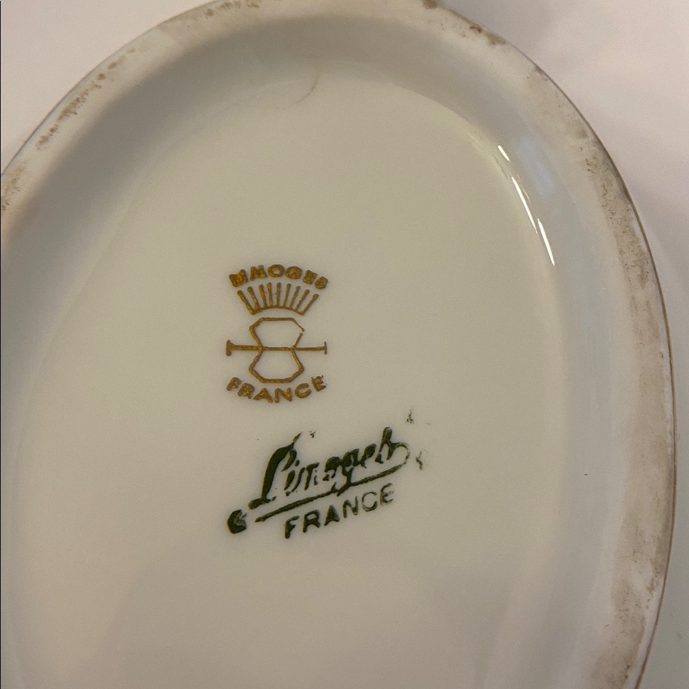 Vintage Limoges France Dish Candy Trinket Porcelain Violets Floral Gold Gilt Rim - Picture 12 of 16